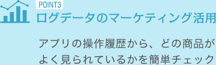 アプリの操作履歴から、どの商品がよく見られているかを簡単チェック