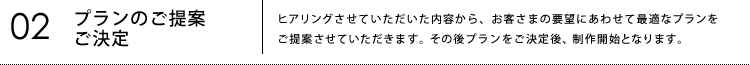 02プランのご提案ご決定