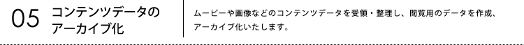 05コンテンツデータのアーカイブ化